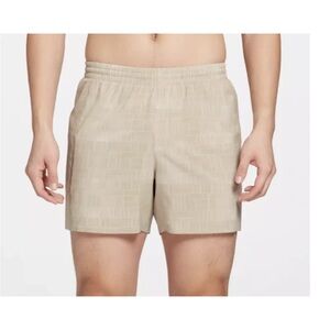 VRST Mens 5” Accelerate Run Short tan/gold natural athletic short summer/workout